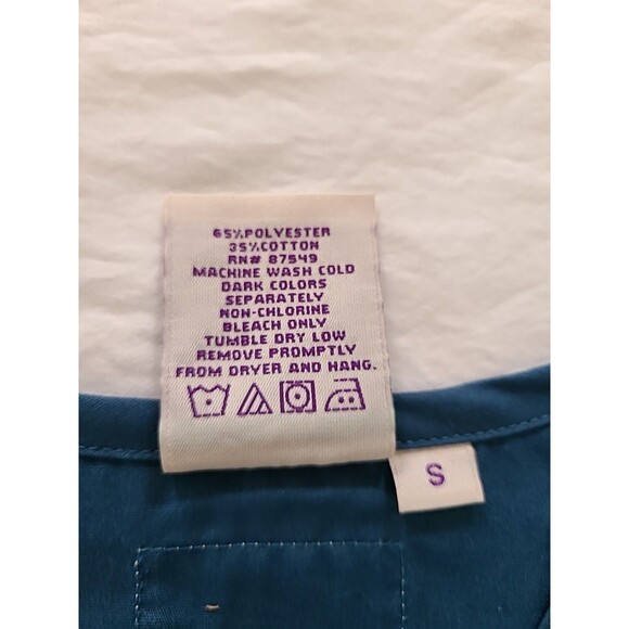 SCRUB ZONE ROYAL BLUE SCRUBS-small NWT - Picture 6 of 7